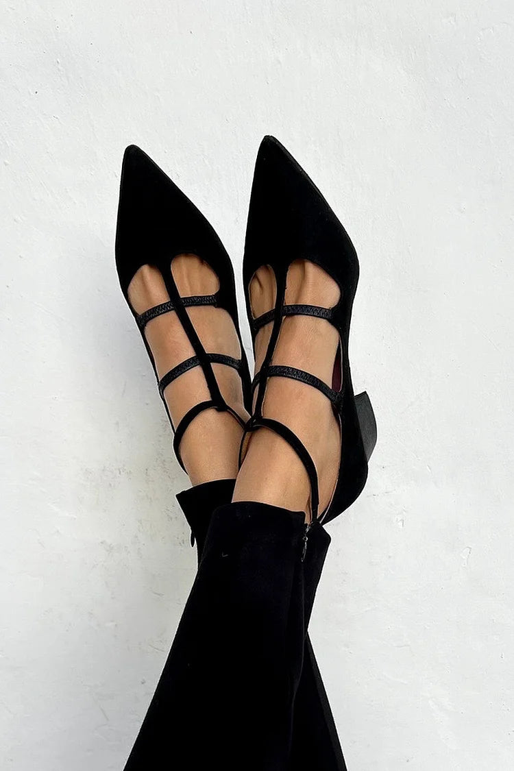 Giada | pointed-toe high heels with crossed straps
