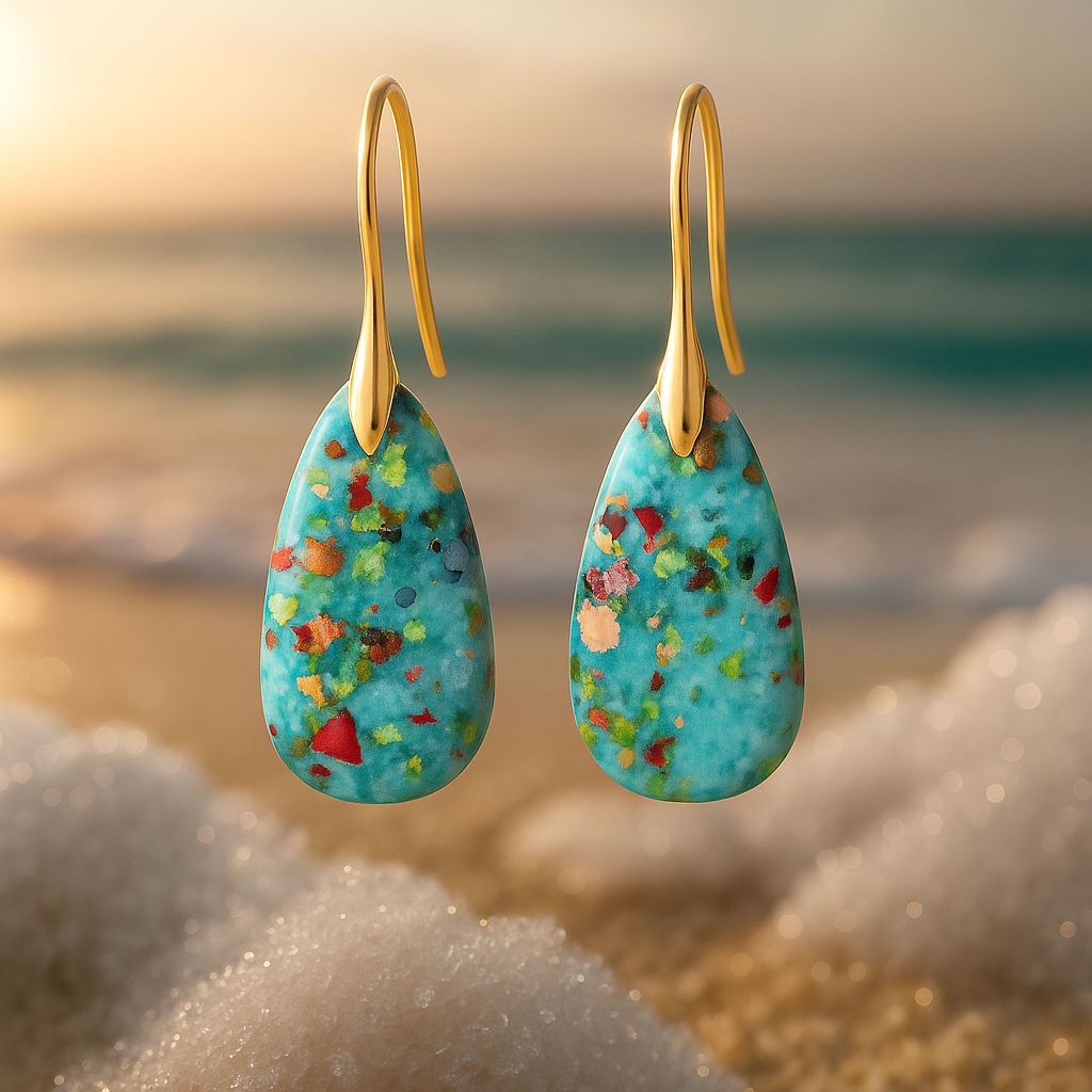 Serenea | Coral and Turquoise Earrings