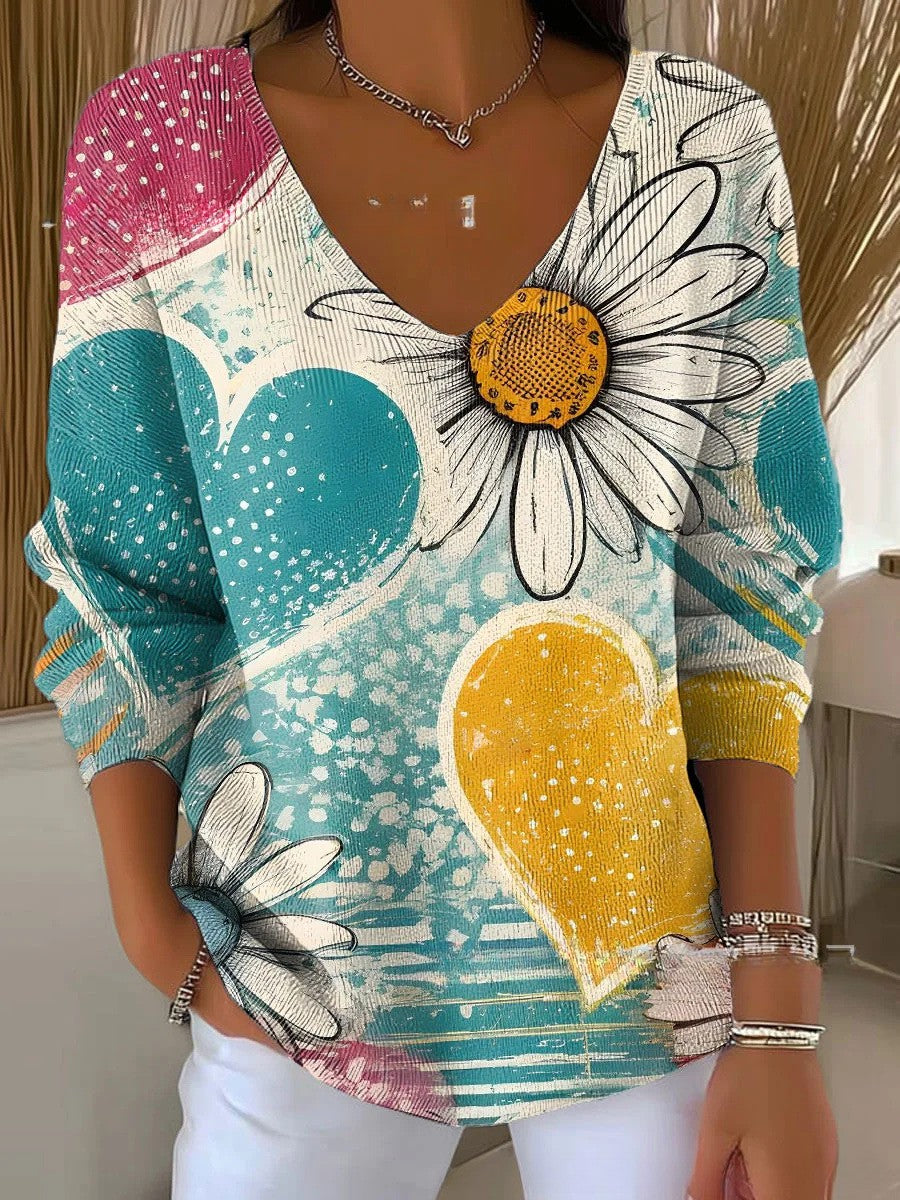 Madge – V-Neck Knit Sweater