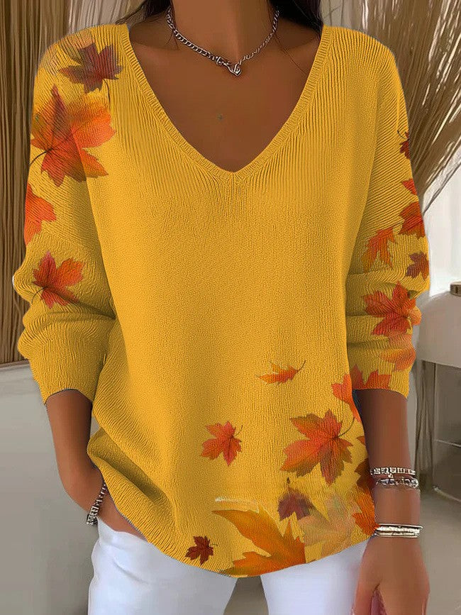 Loretta – V-Neck Knit Sweater