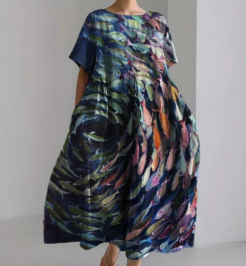 Ava - Effortless Print Dress