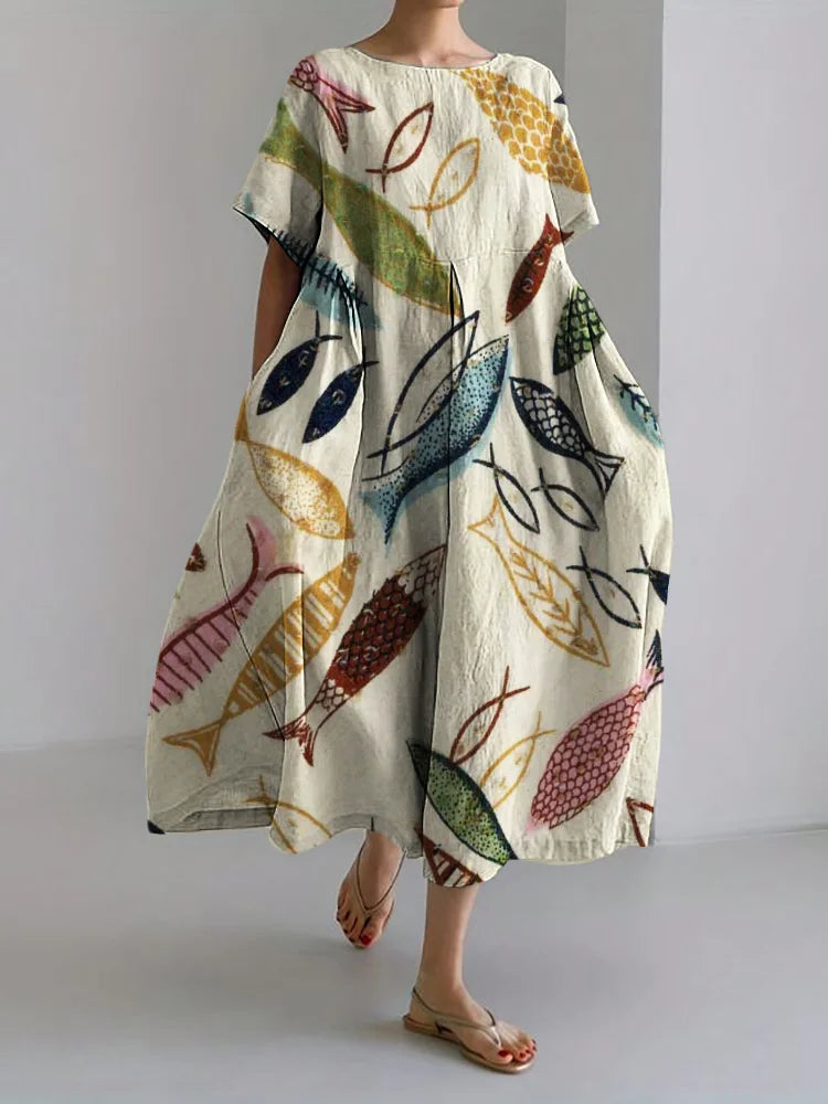 Nadia - Effortless Print Dress