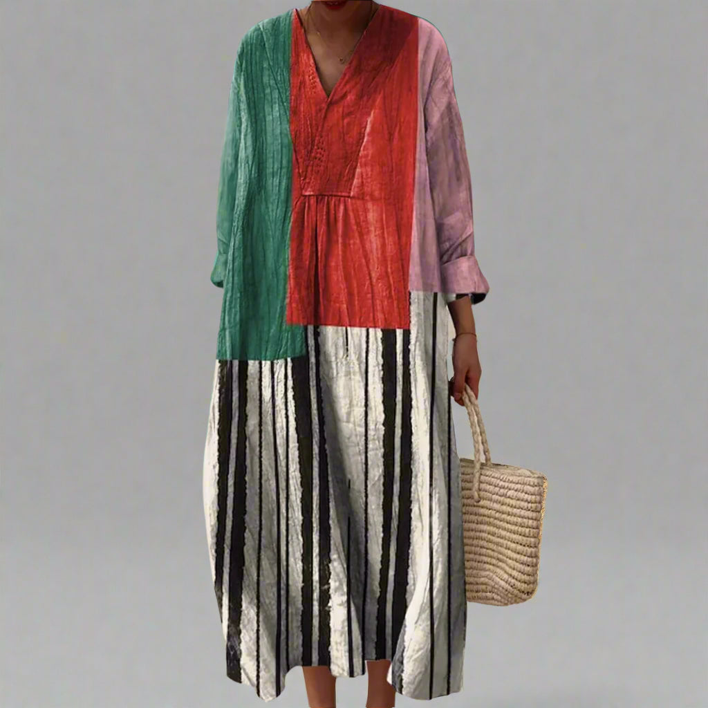Rosa - Elegant Printed Dress