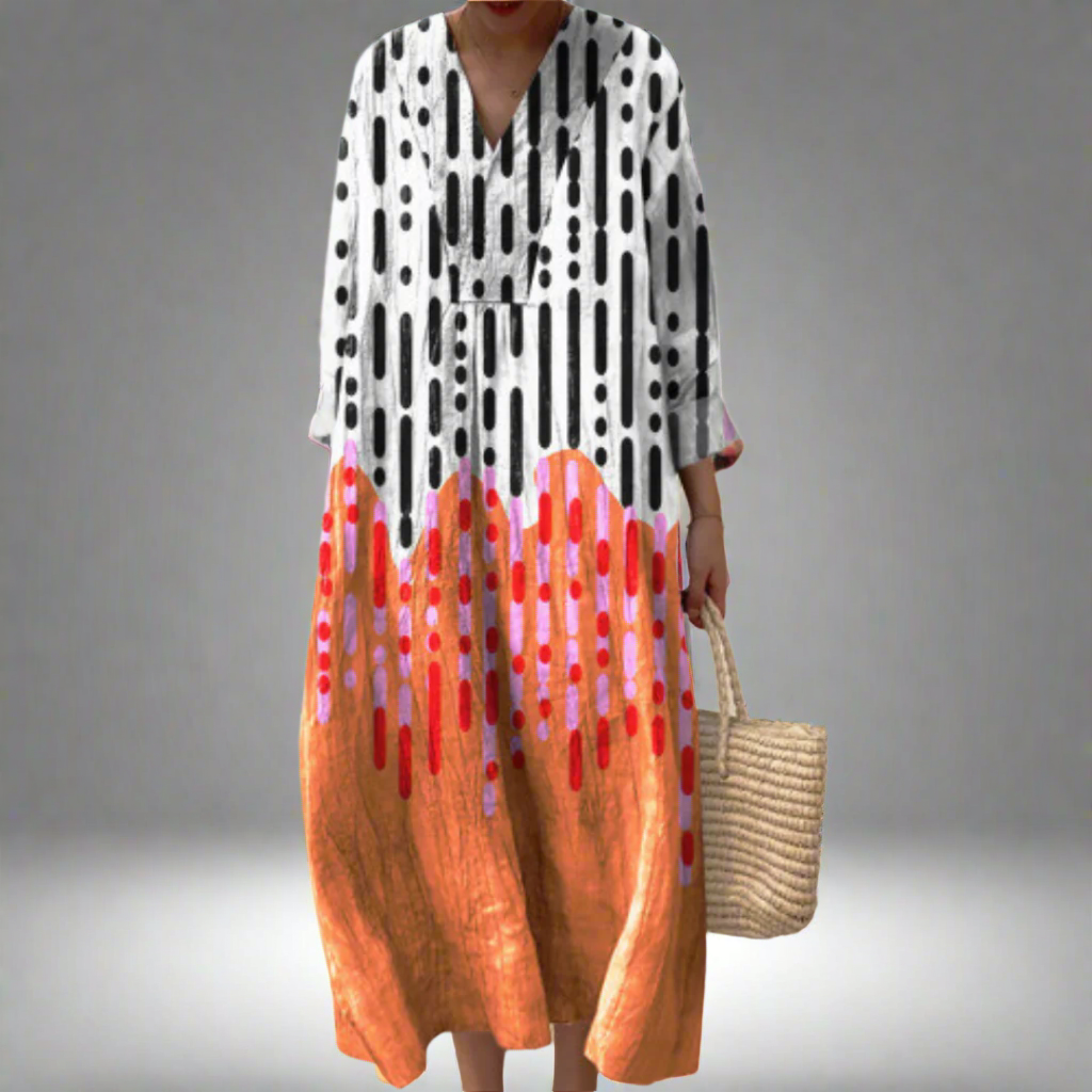 Alden - Elegant Printed Dress