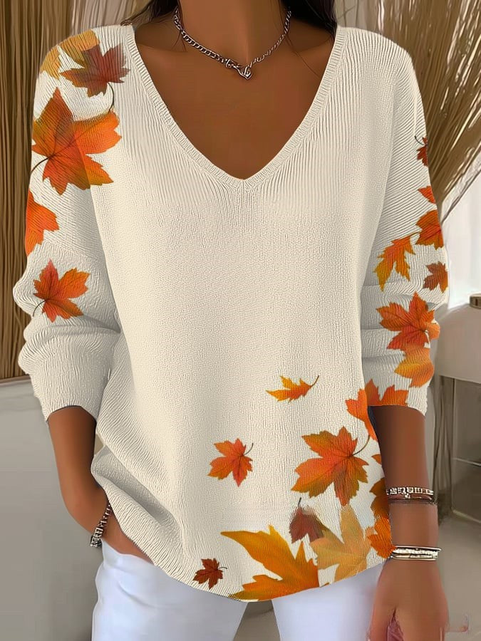 Merrilyn – Knit Sweater with V-Neck