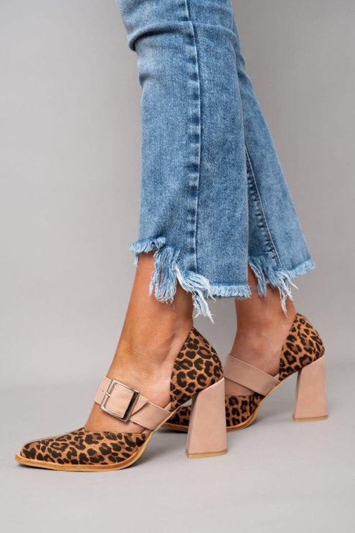 Selveta | Leopard suede wedge sandals