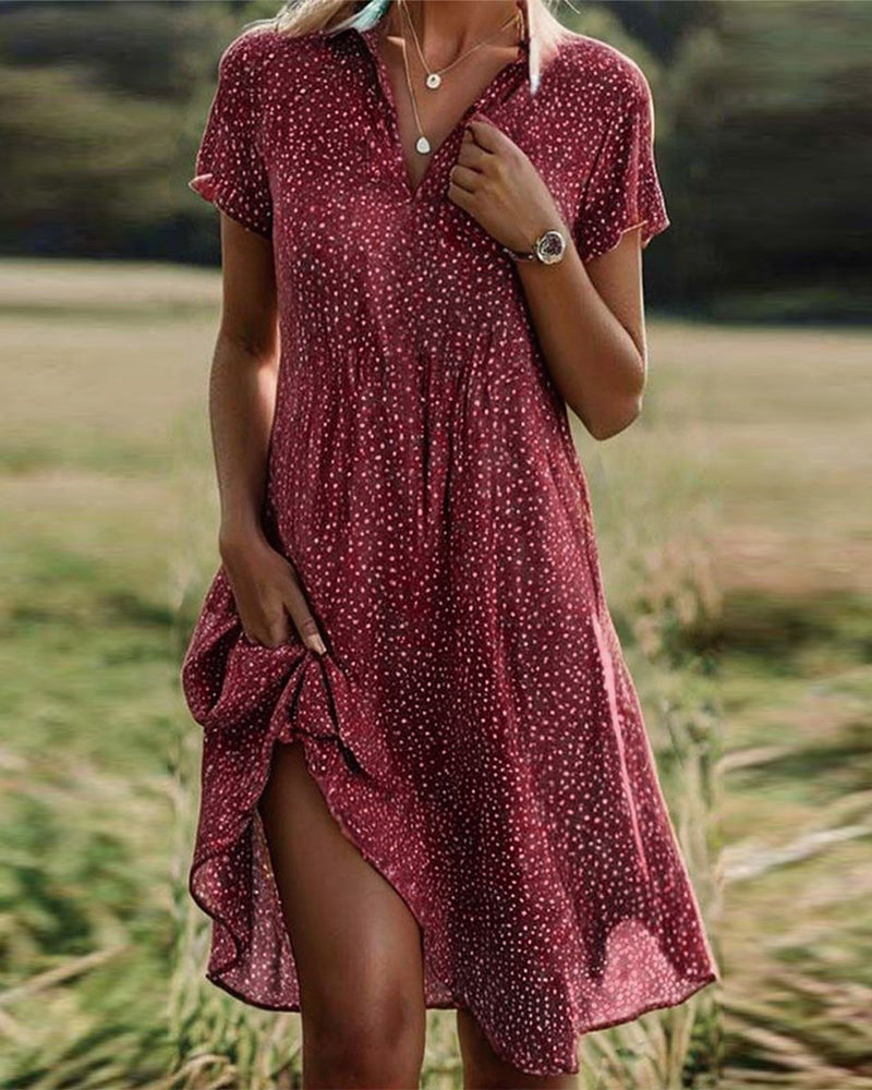Angie - Light Polka Dot Mini Dress and Skirt