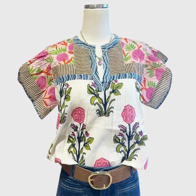 Kiara – Embroidered Boho Blouse