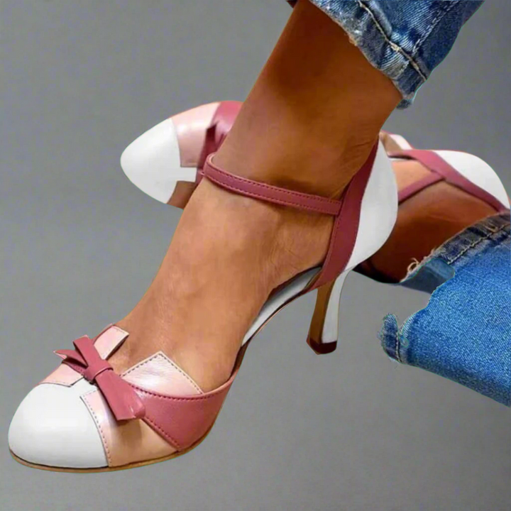 Bellarosa | Colorful Sandals with Bow and Strap, Round Toe