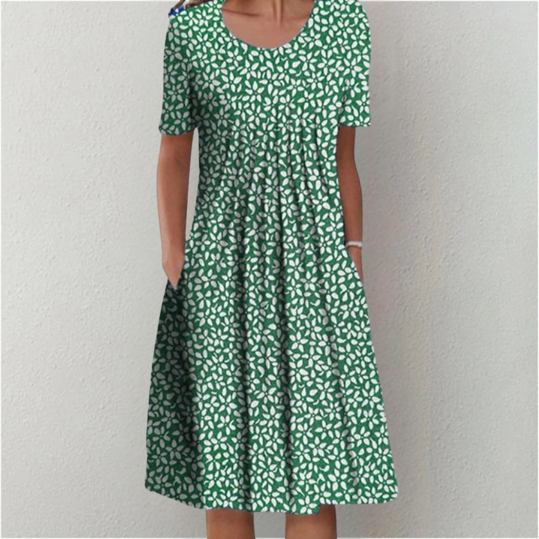 Sofie – Timeless Floral Print Dress with Pockets