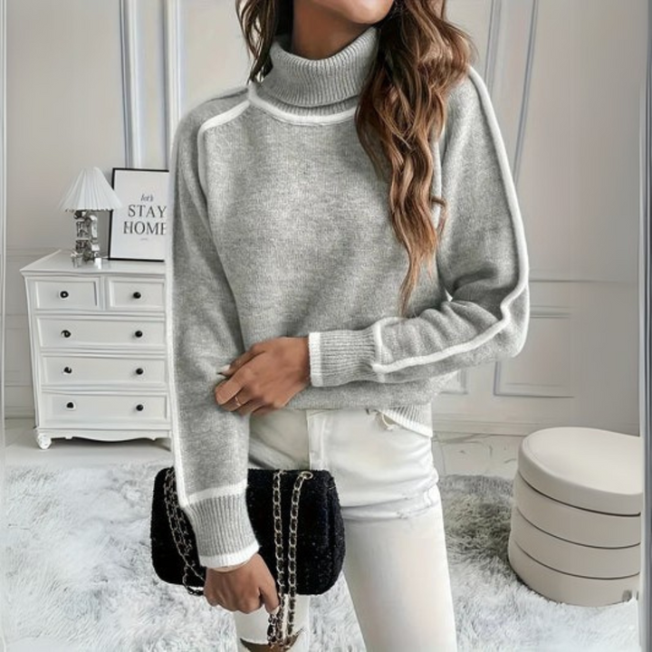 Aurora - Elegant High Collar Sweater