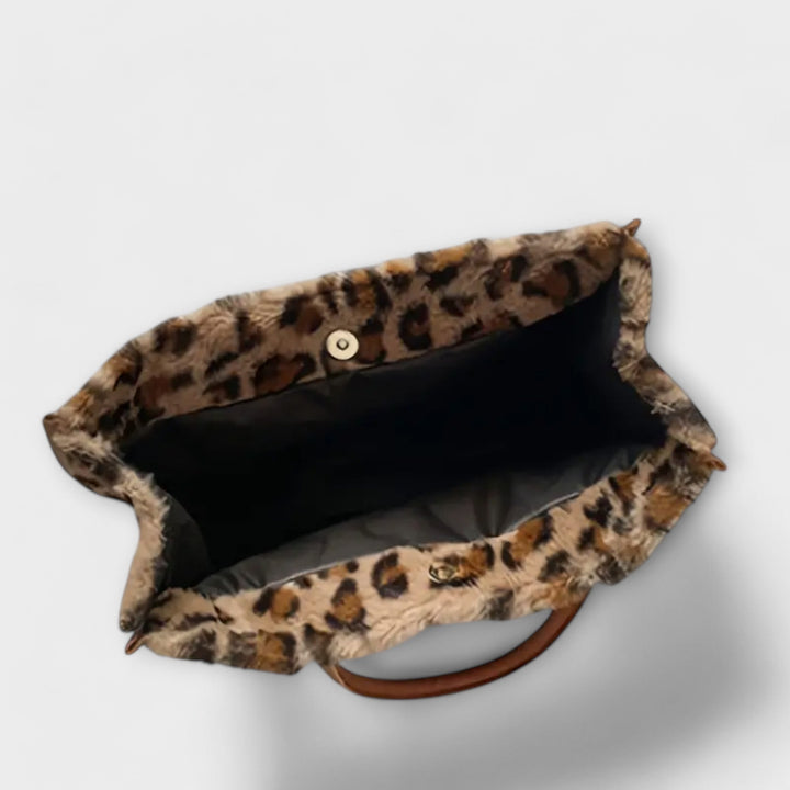 Holly - Chic Leopard Print Plush Tote