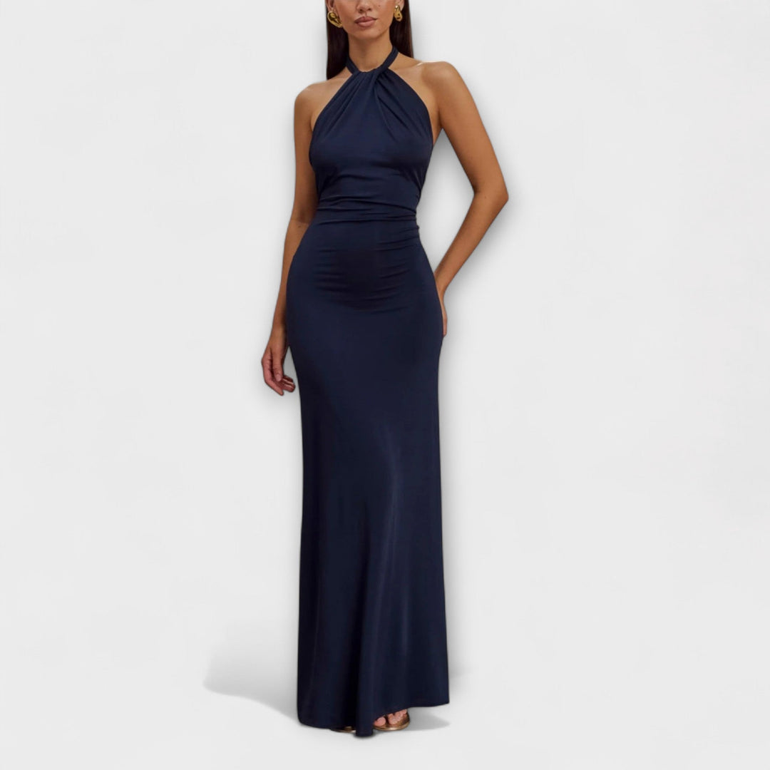 Gisele - Elegant Halter Maxi Dress