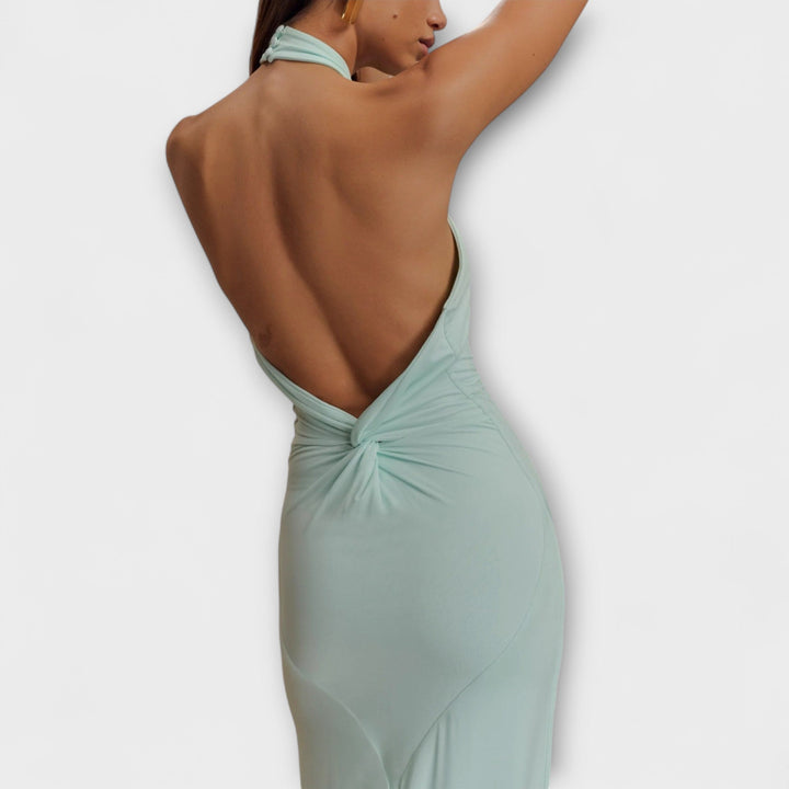 Gisele - Elegant Halter Maxi Dress