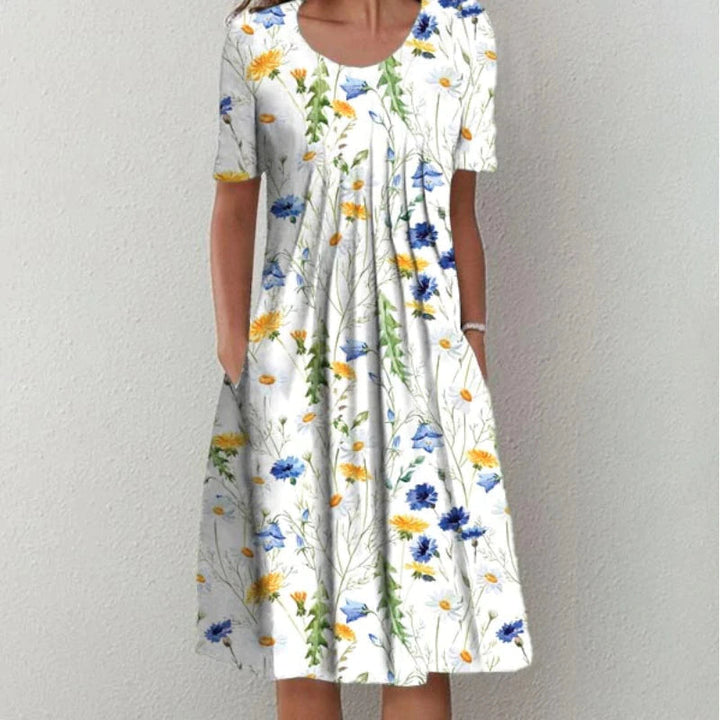 Sofie – Timeless Floral Print Dress with Pockets