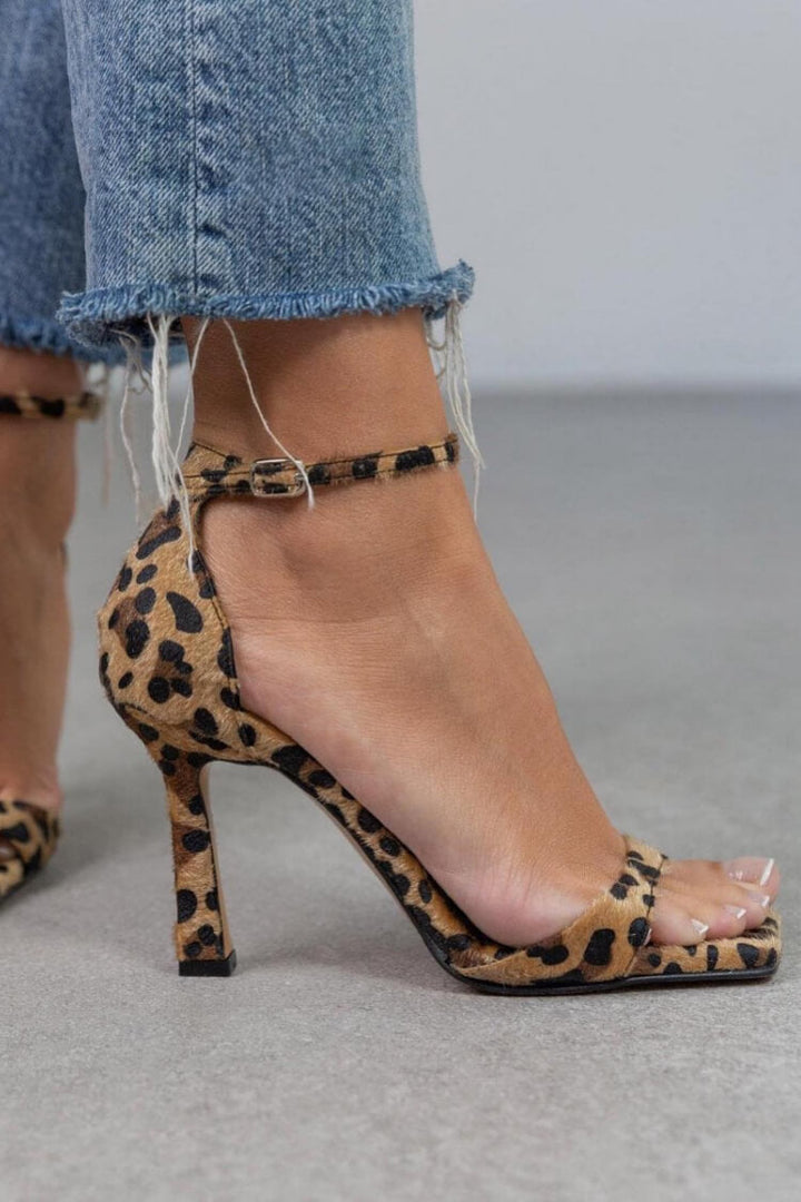 Giulia | High Heel Sandals with Animal Print