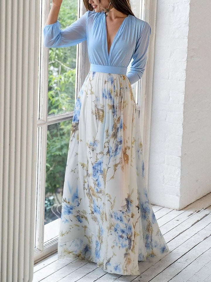 Harper - Long dress with dazzling floral print