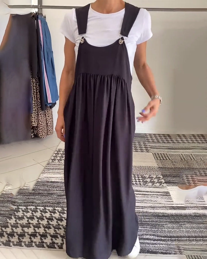Ellen - Casual Dress with Solid Braces