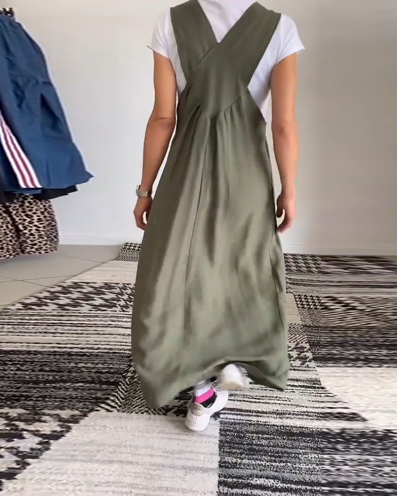 Ellen - Casual Dress with Solid Braces