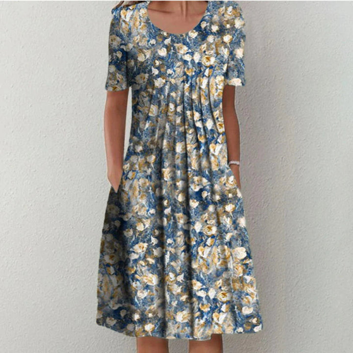 Sofie – Timeless Floral Print Dress with Pockets