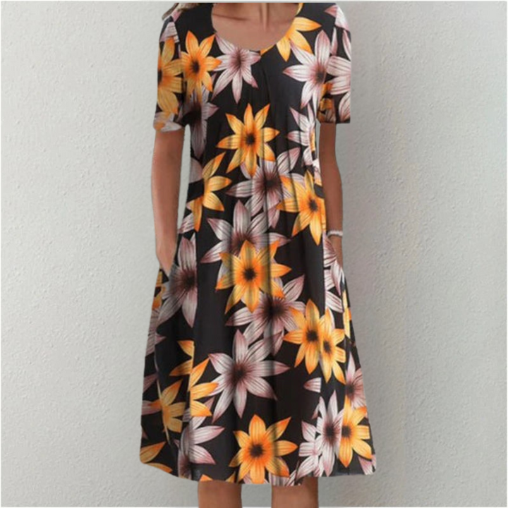 Sofie – Timeless Floral Print Dress with Pockets