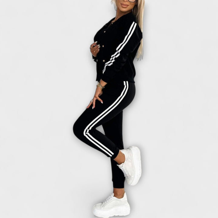 Eulalia - Women's Striped Jacket, Vest, and Trouser Set