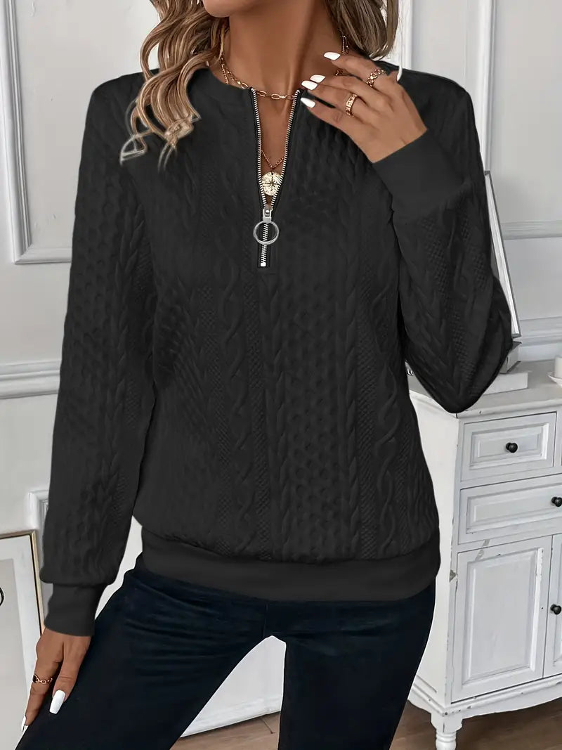 Katrina – Stylish Zip-Up Pullover