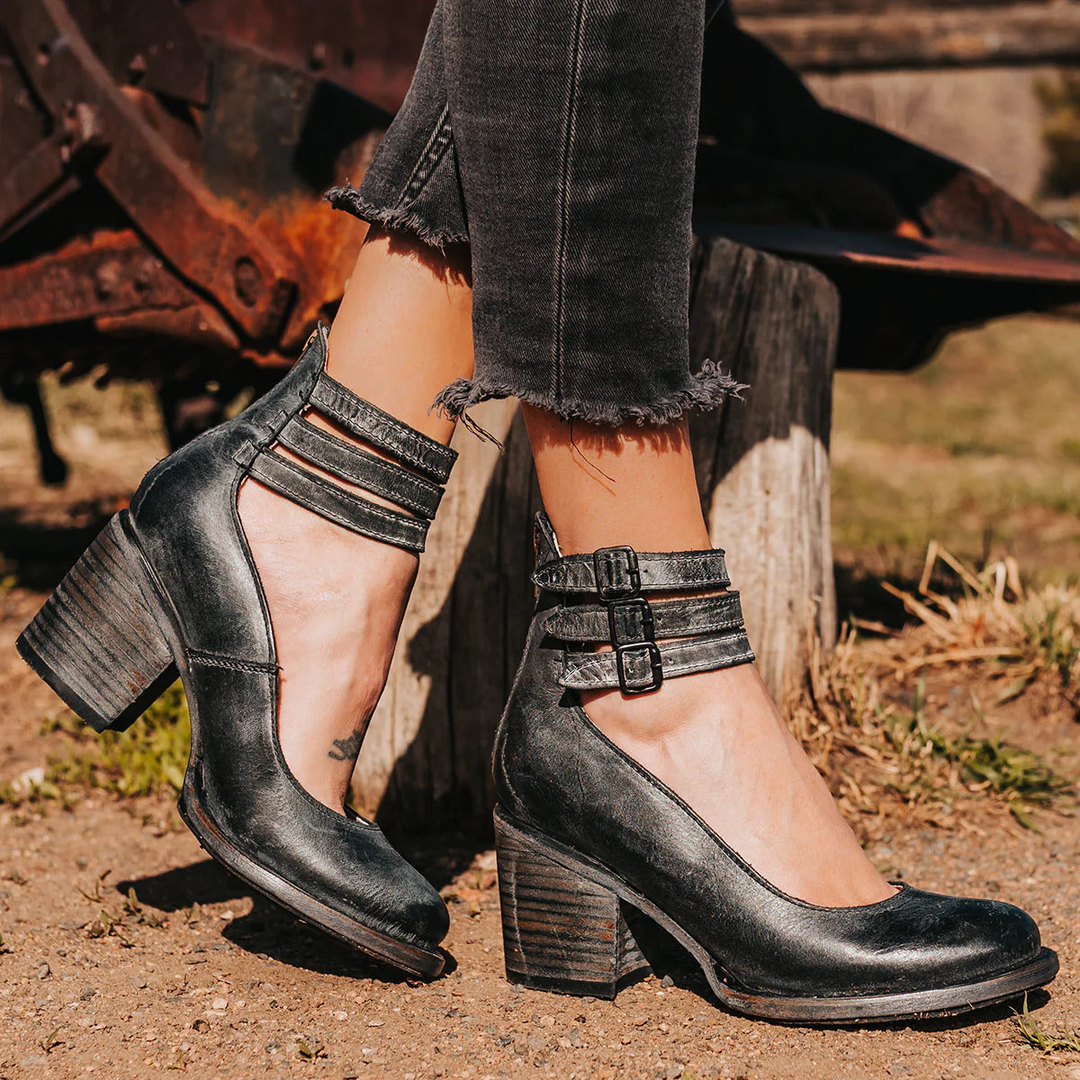 Ginevra | Multiple-strap High Heels with Thick Heel