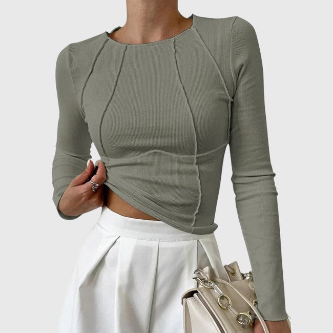 Alia – Sculpted Long Sleeve Top