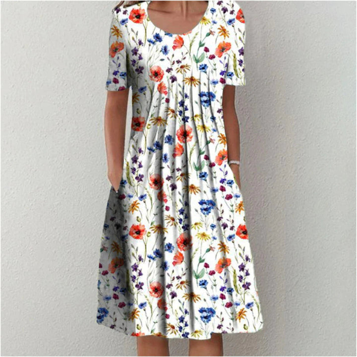 Sofie – Timeless Floral Print Dress with Pockets