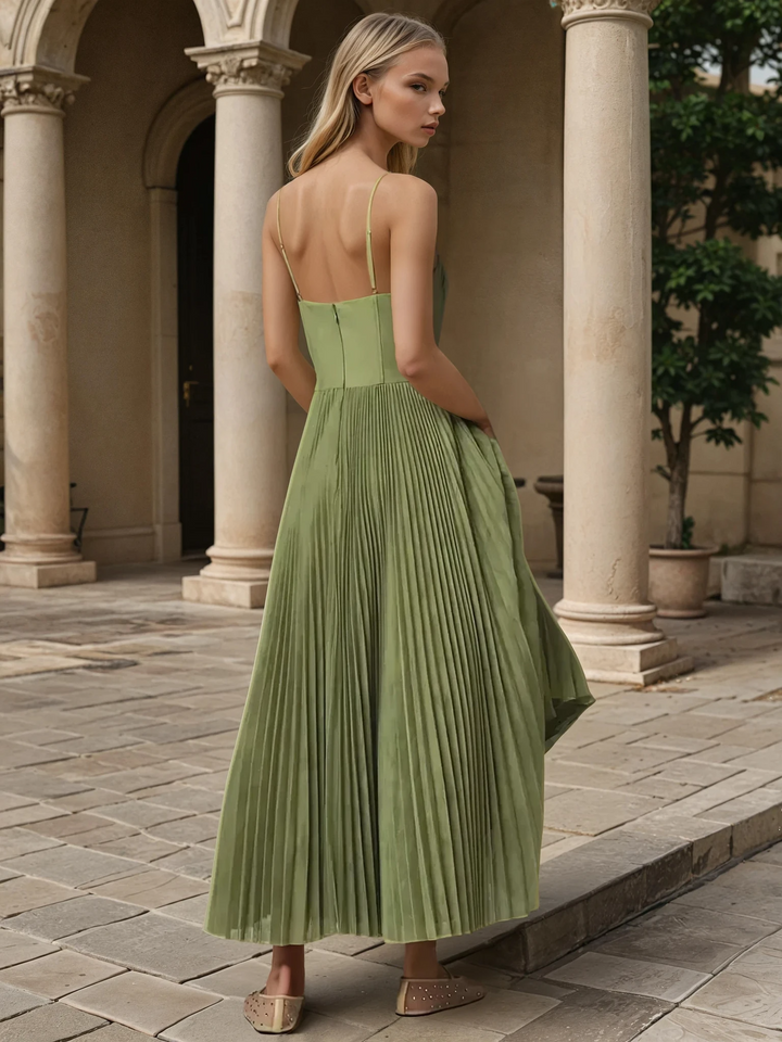 Claudetta - Sleeveless Midi Dress with Bustier