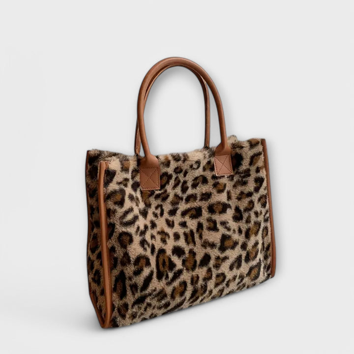 Holly - Chic Leopard Print Plush Tote