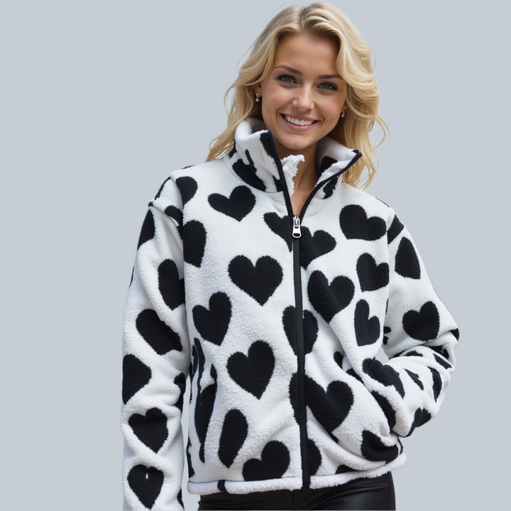 Juliet – Chic Heart-Pattern Jacket