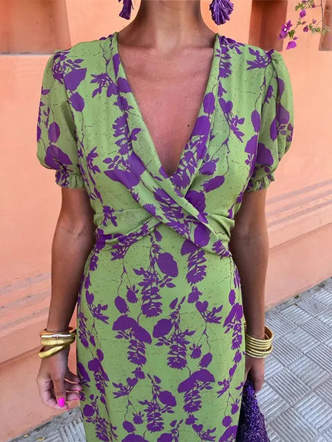 Melys - Elegant Printed Dress