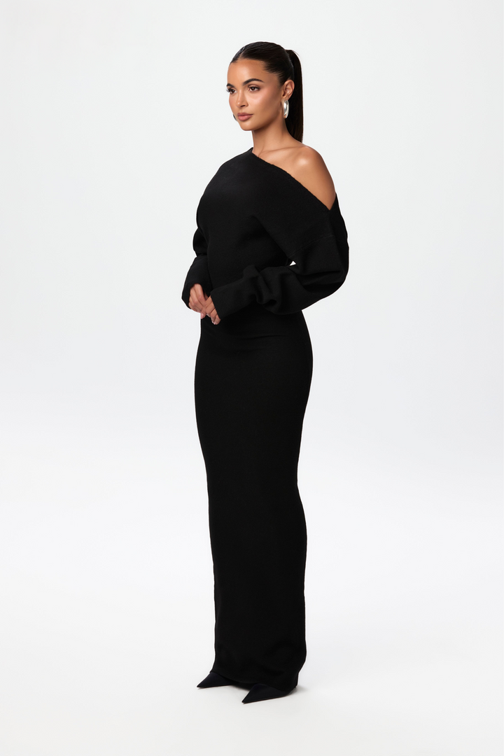Rosa - Strapless Maxi Knit Dress