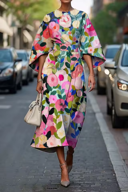 Katina – Timeless Floral Elegance Dress