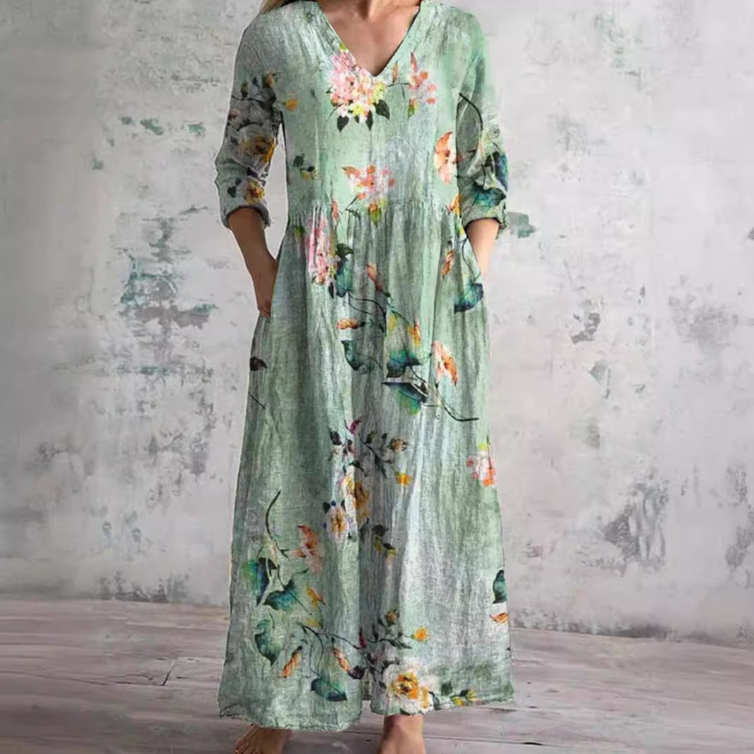 Kayla – Floral V-Neck Summer Dress
