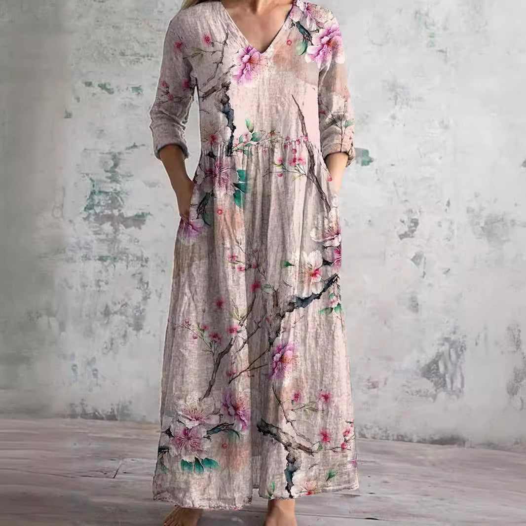 Kayla – Floral V-Neck Summer Dress