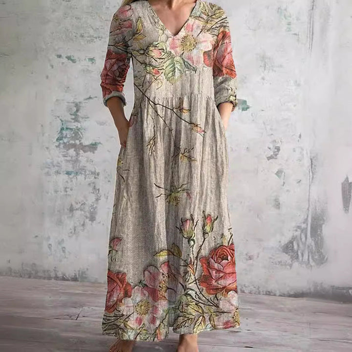 Kayla – Floral V-Neck Summer Dress
