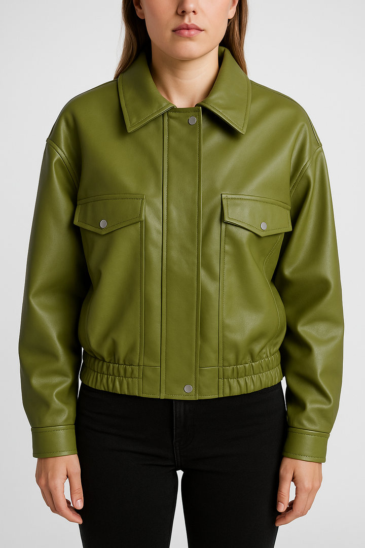 Harper - Oversized Leather Jacket