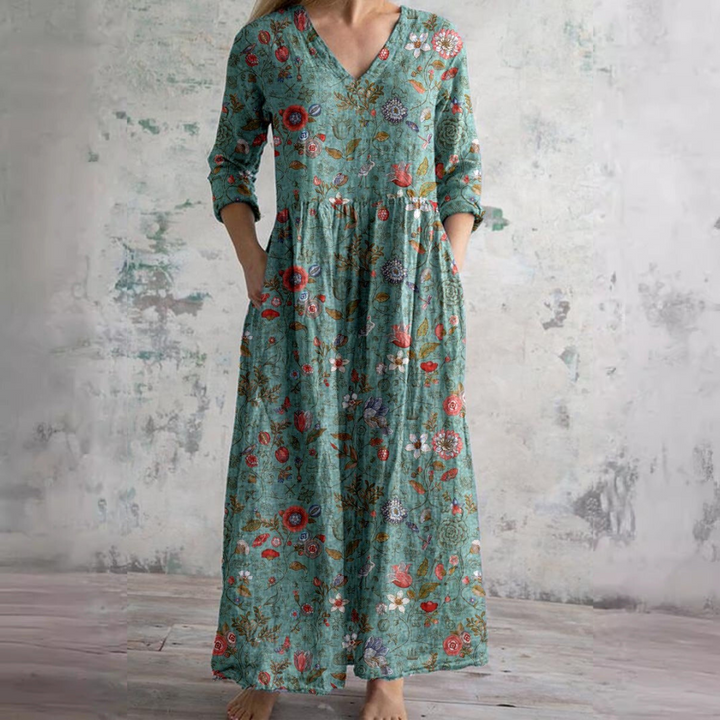 Kayla – Floral V-Neck Summer Dress