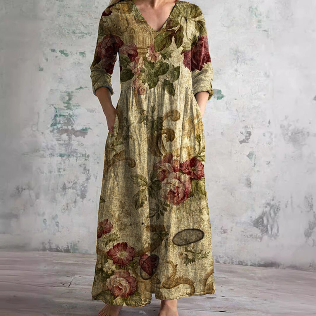 Kayla – Floral V-Neck Summer Dress