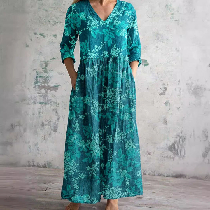 Kayla – Floral V-Neck Summer Dress