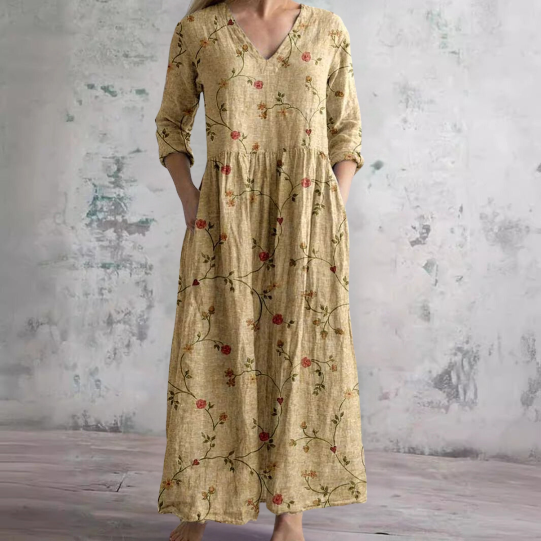 Kayla – Floral V-Neck Summer Dress