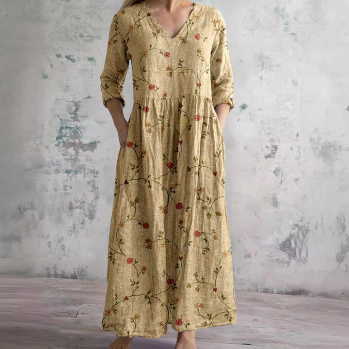 Kayla – Floral V-Neck Summer Dress