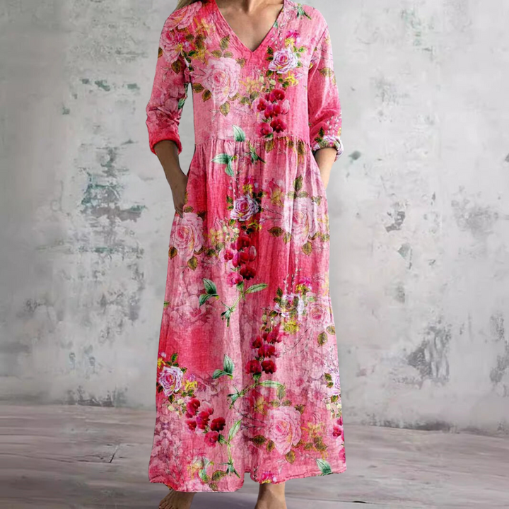 Kayla – Floral V-Neck Summer Dress