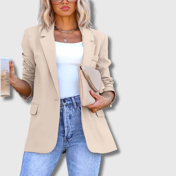 Sylvie - Women's Beige Elegance Blazer Limited Edition