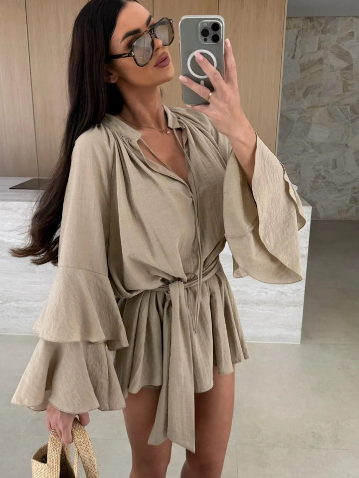 Sonya - Lightweight Shirt Dress with Belt