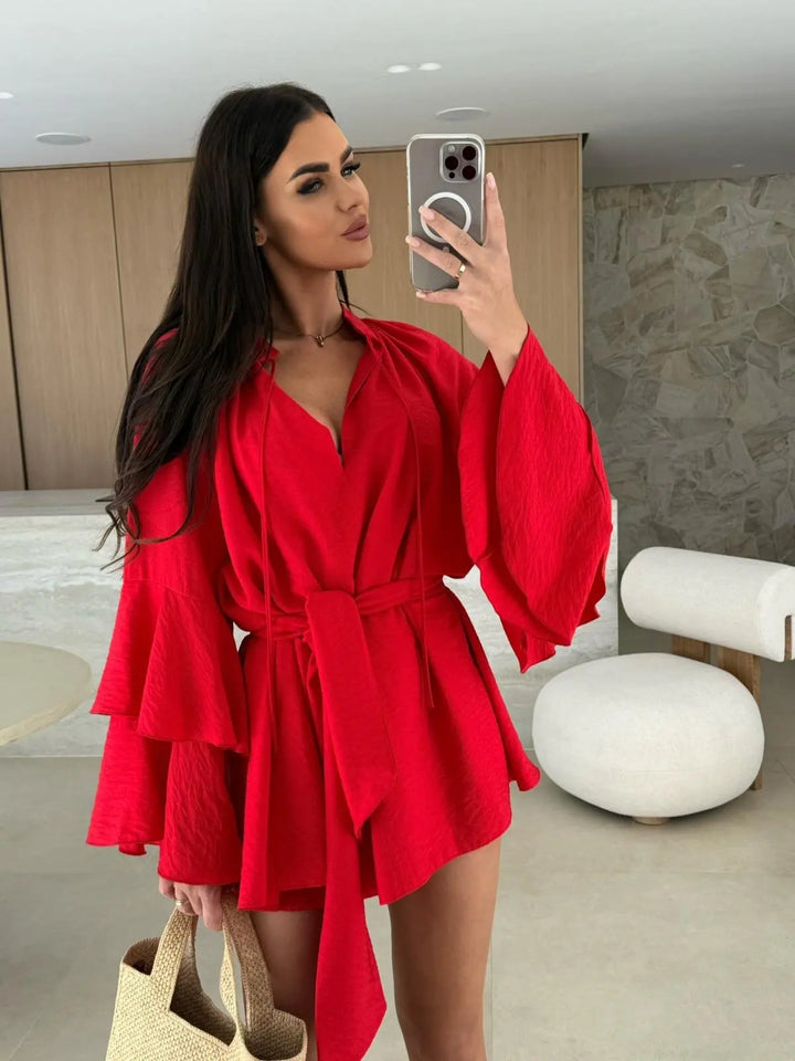 Sonya - Lightweight Shirt Dress with Belt