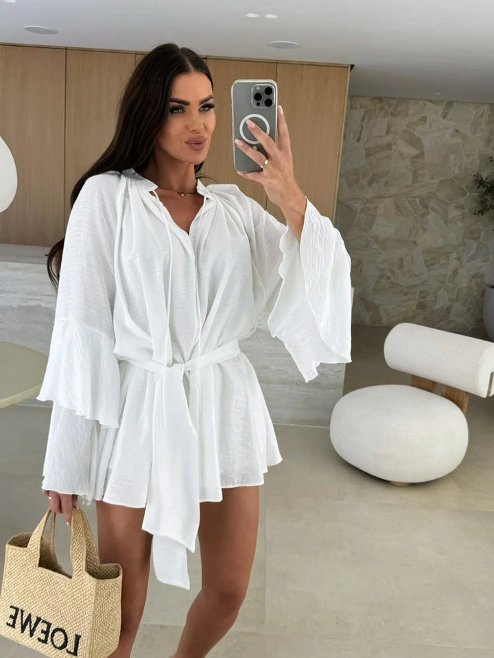Sonya - Lightweight Shirt Dress with Belt